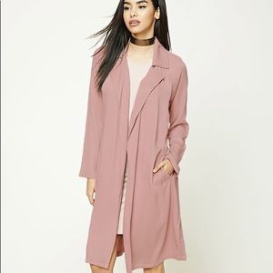 Dusty Pink Belted Coat